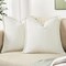 White Color Simple Imitation Lamb Wool Loop Yarn Texture Throw Pillow Covers 18x18 inch Set of 2 Decorative Couch Cushion Case for Chair Sofa Bedroom Living Room Home Decor